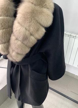 Женское пальто с натуральным мехом песца с 42 по 56 г.2 фото