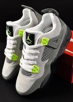 👟кроссовки мужские nike air jordan retro 4 gray👟