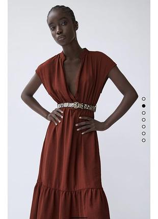 Zara сукня міді без поясу