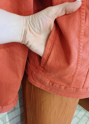 Фирменная s.oliver стильная джинсовая куртка/жакет/пиджак в цвете корал, размер л-хл6 фото