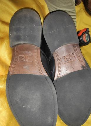 Стильные кожаные брендовые нарядные деловые туфли.roberto santi.42.10 фото
