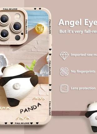 Чехол для iphone 15 pro силиконовый panda