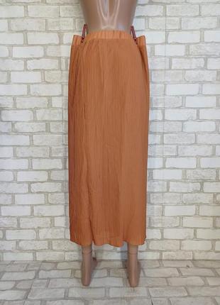 Новая стильная юбка в пол/длинная юбка  в мелкое плиссе в цвете какао, размер хл-2хл2 фото