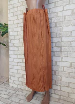 Новая стильная юбка в пол/длинная юбка  в мелкое плиссе в цвете какао, размер хл-2хл4 фото