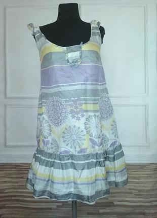 Naf naf шелковое платье