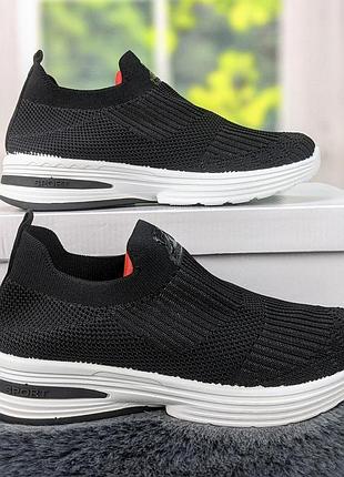 Кроссовки женские текстильные черные l.fairy 4393