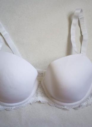 Гладкий бюстгальтер з ажурною спинкою 75д/с