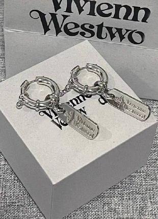 Сережки женские / серьги-подвески / с логотипом vivienne westwood / стильные / унисекс