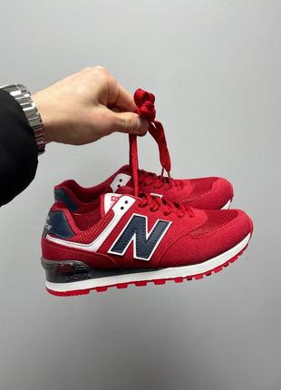 Женские кроссовки new balance 574 red