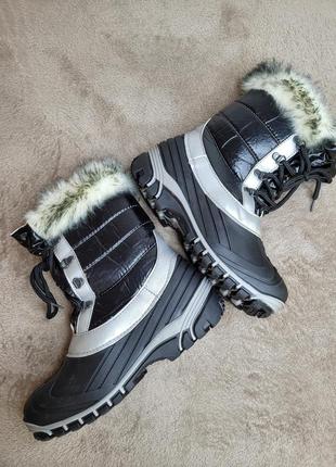 Сапоги чоботи сапожки чобітки луноходи зимові теплі freewalk італія6 фото