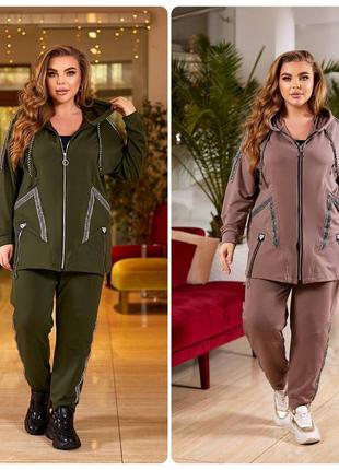 Стильный спортивный прогулочный костюм двойка