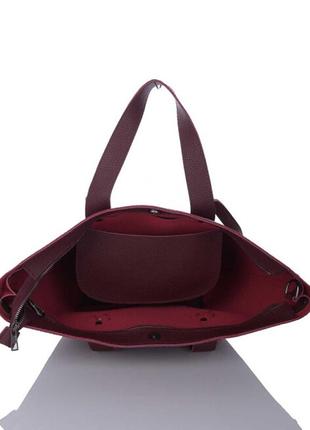 Женская сумка бордовая сумка трансформер бордовая сумочка3 фото