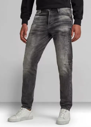 Джинси g-star raw scutar 3d slim tapered elto чоловічі темно-сірі g star