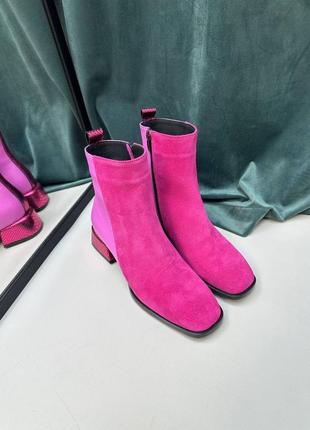 Яркие розовые фуксия малиновые ботинки много цветов7 фото