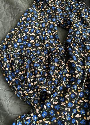 Сукня в квіточки з обʼємними рукавами zara розмір s-m2 фото