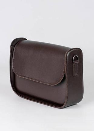 Сумка кросс-боди коричневая, черный