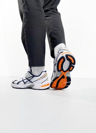 Asics gel-1130 white/black/orange 5