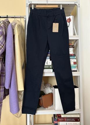 Повсякденні брюки штани висока посадка натуральна тканина vero moda базові