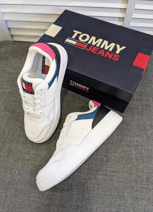Кроссовки брендовые Tommy jeans кожа оригинал