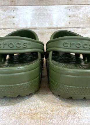 Крокс класік клог темно-зелені хакі crocs classic clog army green3 фото