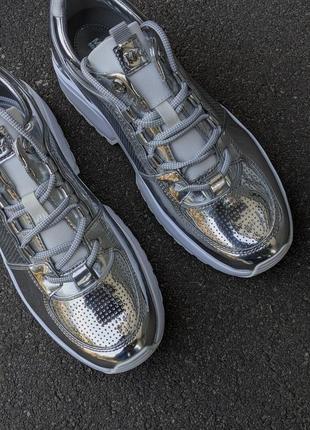 Кроссовки брендовые michael kors cosmo mirror-metallic trainer оригинал5 фото