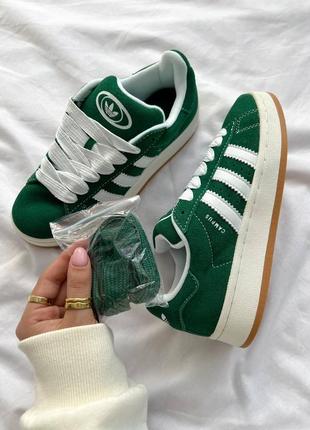 Кроссовки adidas campus 00's dark green cloud white