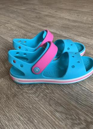 Босоножки детские кроксы crocs c 12 оригинал