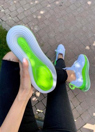 Шикарні кросівки nike air max 720 white & green4 фото