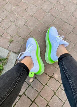 Шикарные кроссовки nike air max 720 white & green6 фото