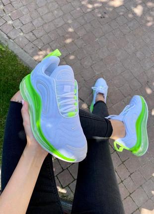 Шикарні кросівки nike air max 720 white & green9 фото