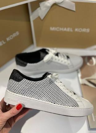 Кроссовки брендовые michael kors irving leather sneaker кожа оригинал2 фото