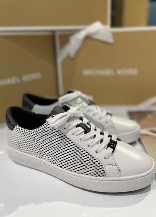 Кроссовки брендовые michael kors irving leather sneaker кожа оригинал