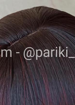 Новый красный парик, прямая, с чёлкой, термостойкая, парик4 фото
