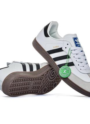 Adidas samba og white black1 фото