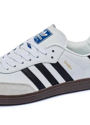 Adidas samba og white black7 фото