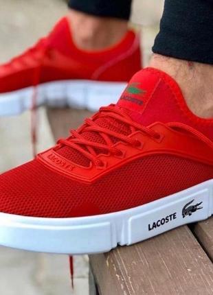 Кроссовки lacoste red кросівки2 фото