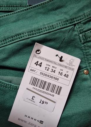Брендовые фирменные стрейчевые женские демисезонные летние джинсы zara,новые с бирками,размер 16анг.6 фото