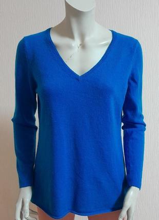 Шикарный кашемировый пуловер синего цвета немецкого премиум бренда rena marx2 фото