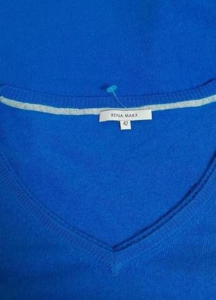 Шикарный кашемировый пуловер синего цвета немецкого премиум бренда rena marx5 фото
