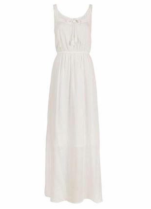 Жіноче літнє плаття біле довге плаття муслінове плаття плаття до підлоги молочне плаття