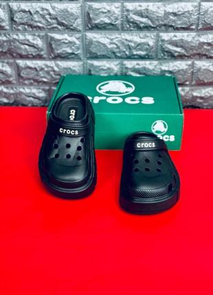 Подростковые шлепанцы crocs черные тапочки крокс6 фото