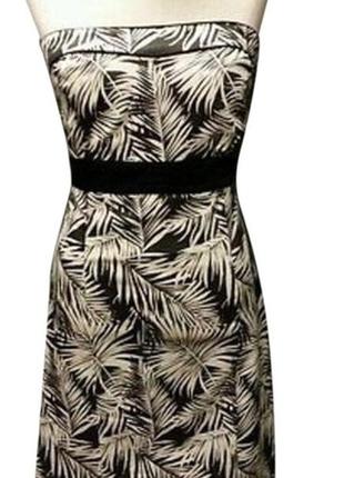 Сукня сарафан чорно-біле принт пальмове листя h&m