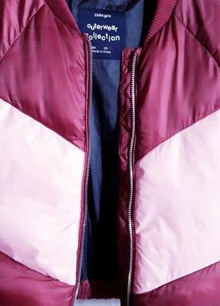 Зимний пуффер пуховик дутая куртка бомбер zara girls outerwear collection.