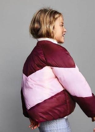 Зимний пуффер пуховик дутая куртка бомбер zara girls outerwear collection.