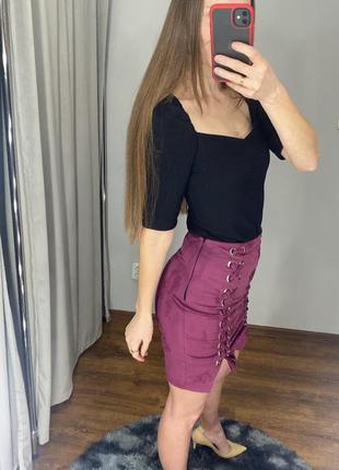 Юбка велюровая 2