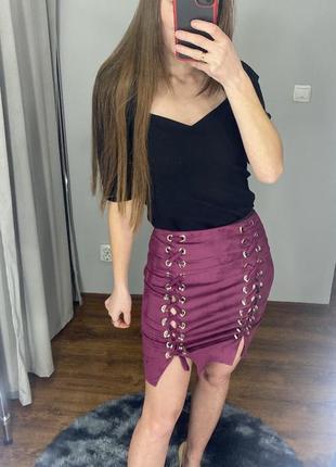 Спідниця велюрова