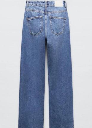 Прямые широкие джинсы zara 36р2 фото