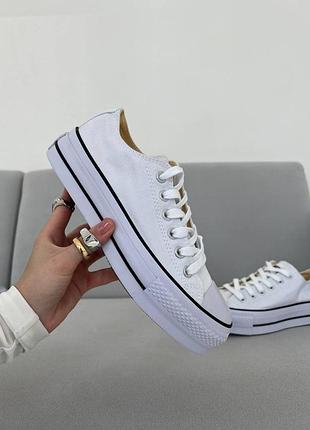 Женские кеды converse all star platform low люкс качество