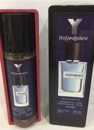 Мини-парфюм 40 мл yves saint laurent y тестер мужской, ив син-роран ю мен yves saint laurent