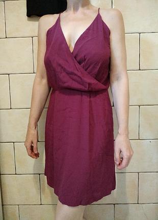 Платье фиолетово-баклажанного цвета размер м